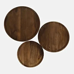 Mor Furniture Knox Accent Nesting Tables In Chestnut, Set Of 3