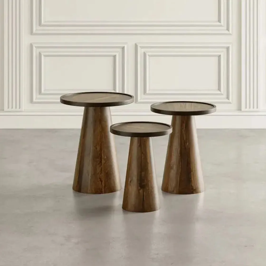 Mor Furniture Knox Accent Nesting Tables In Chestnut, Set Of 3