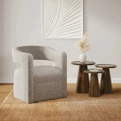 Mor Furniture Knox Accent Nesting Tables In Chestnut, Set Of 3