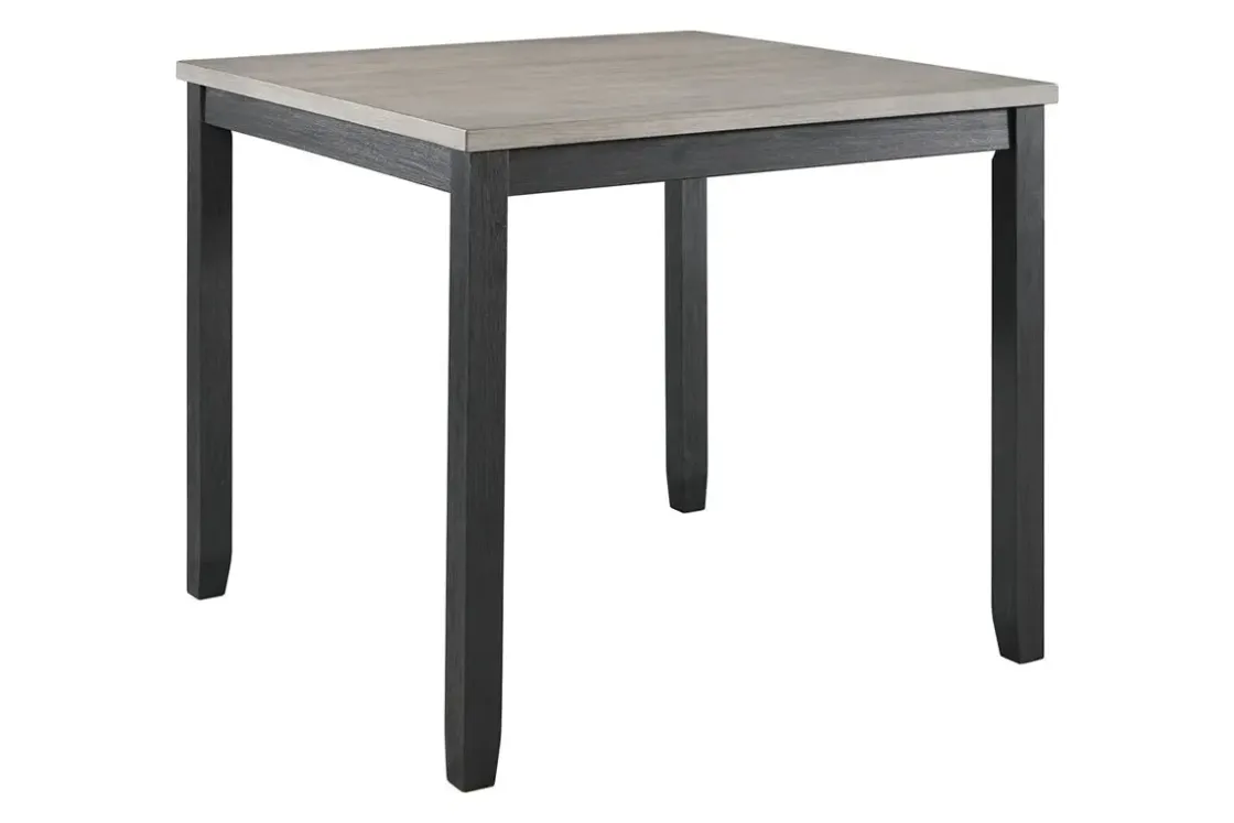 Mor Furniture Kona Square Counter Height Dining Table & 4 Stools In Gray