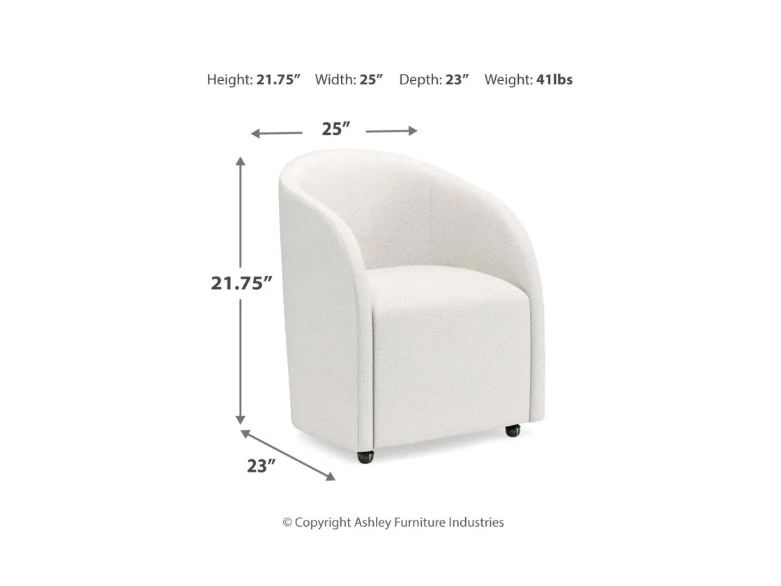 Mor Furniture Korestone Desk Chair In White