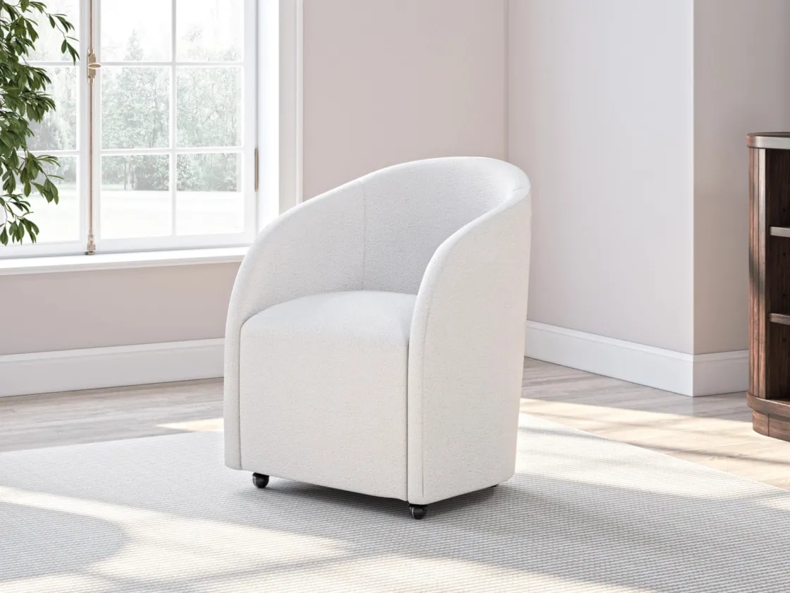 Mor Furniture Korestone Desk Chair In White