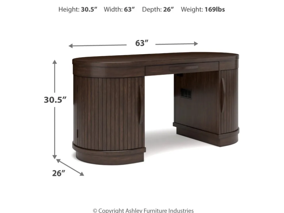 Mor Furniture Korestone Office Desk In Warm Brown