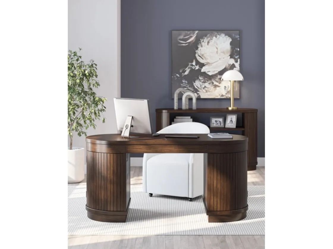 Mor Furniture Korestone Office Desk In Warm Brown