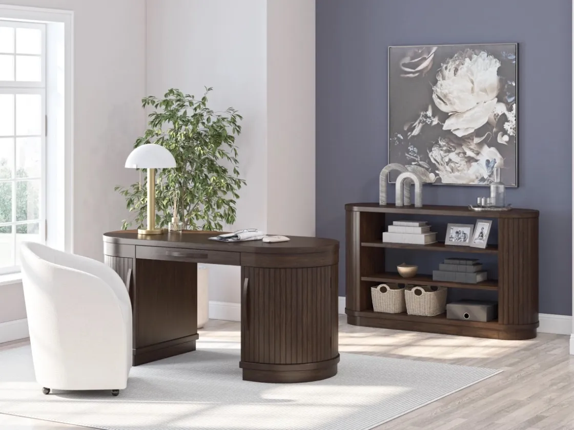 Mor Furniture Korestone Office Desk In Warm Brown