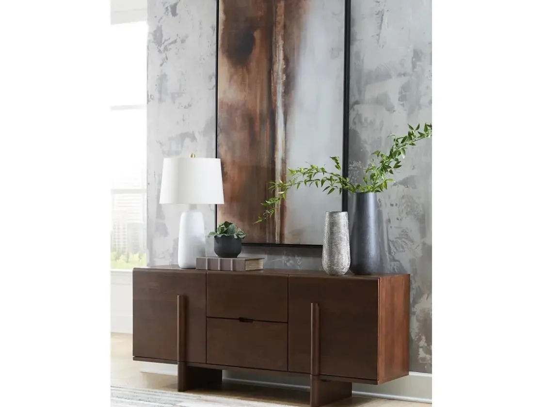 Mor Furniture Kydler Media Console In Medium Brown