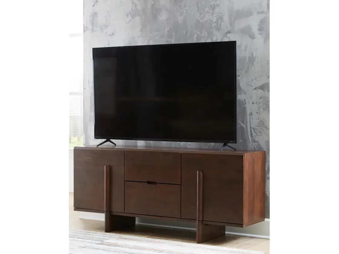Mor Furniture Kydler Media Console In Medium Brown