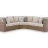 Mor Furniture Laguna Heights Outdoor 3 Piece Sectional In Beige