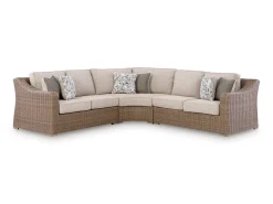 Mor Furniture Laguna Heights Outdoor 3 Piece Sectional In Beige