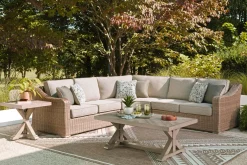 Mor Furniture Laguna Heights Outdoor 3 Piece Sectional In Beige
