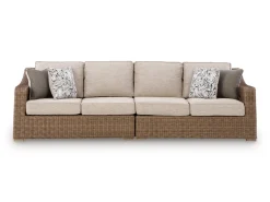 Mor Furniture Laguna Heights Outdoor 2 Piece Sectional In Beige