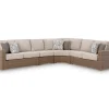 Mor Furniture Laguna Heights Outdoor 4 Piece Sectional In Beige
