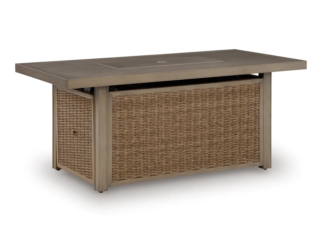 Mor Furniture Laguna Heights Outdoor Firepit In Beige