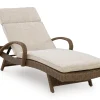 Mor Furniture Laguna Heights Outdoor Lounge Chaise In Beige