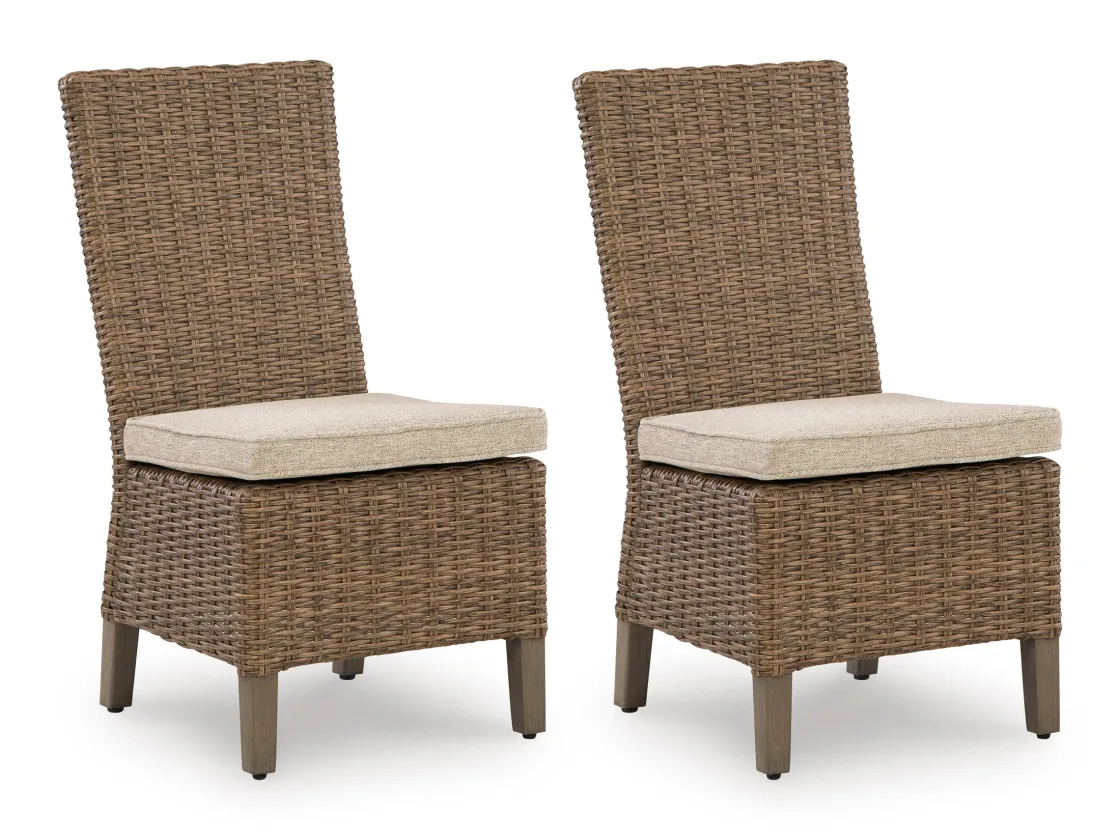 Mor Furniture Laguna Heights Outdoor Side Chair In Beige, Set Of 2
