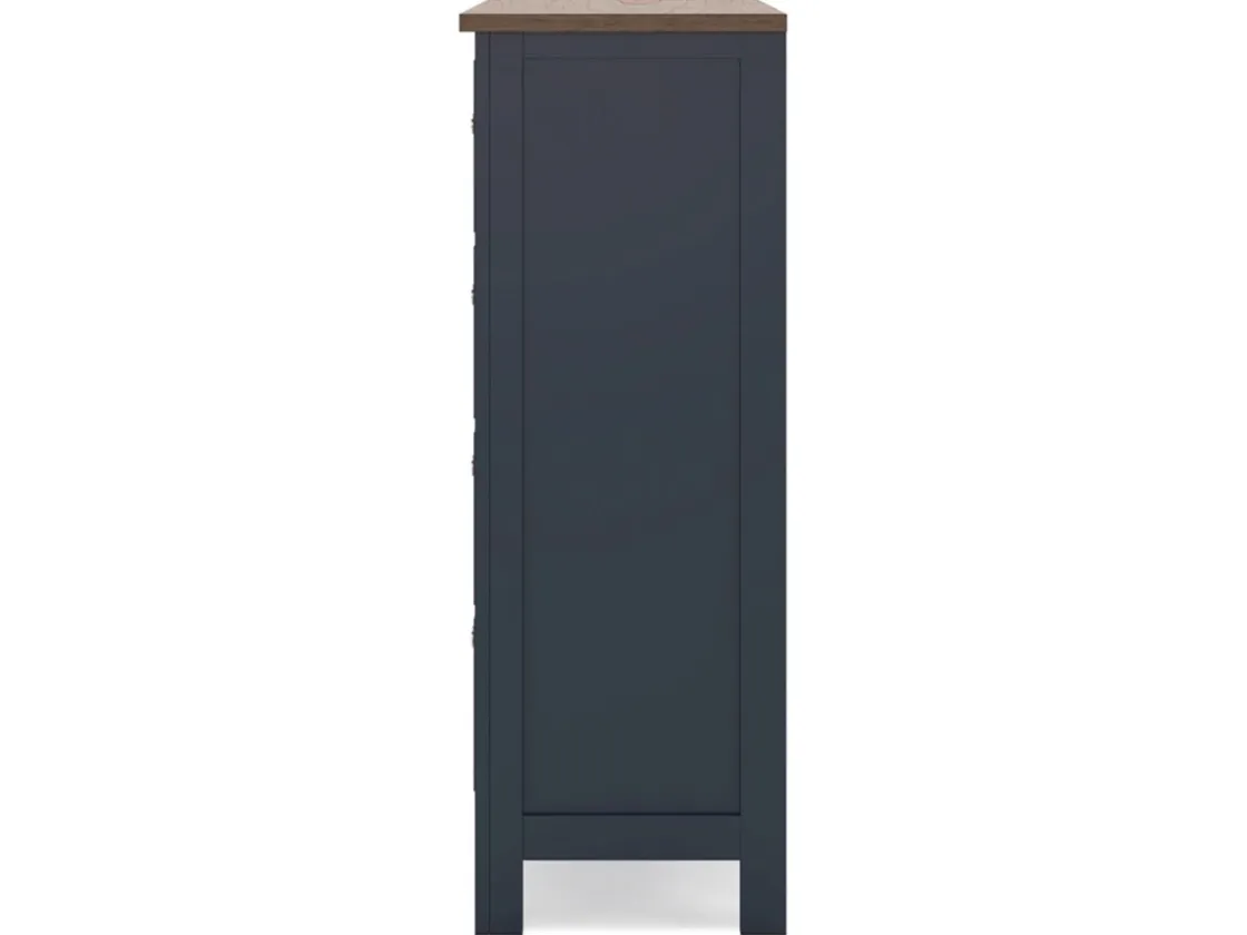 Mor Furniture Landocken Chest In Brown/Blue