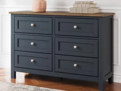 Mor Furniture Landocken Dresser In Brown/Blue