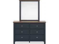 Mor Furniture Landocken Mirror In Brown/Blue