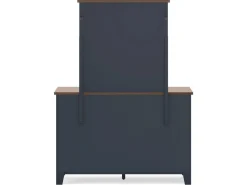 Mor Furniture Landocken Mirror In Brown/Blue