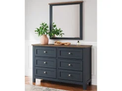 Mor Furniture Landocken Mirror In Brown/Blue