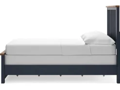 Mor Furniture Landocken Panel Bed In Brown/Blue, Twin