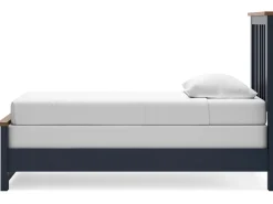 Mor Furniture Landocken Panel Bed In Brown/Blue, Twin
