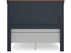 Mor Furniture Landocken Panel Bed In Brown/Blue, Twin