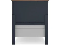 Mor Furniture Landocken Panel Bed In Brown/Blue, Twin