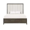 Mor Furniture Landon Upholstered Panel Bed In Walnut, Queen