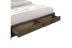 Mor Furniture Landon Upholstered Panel Bed In Walnut, Queen