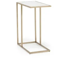 Mor Furniture Lanport Accent Table In Champagne White