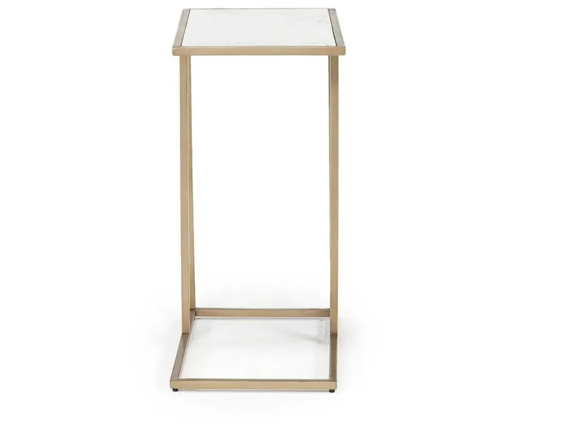 Mor Furniture Lanport Accent Table In Champagne White