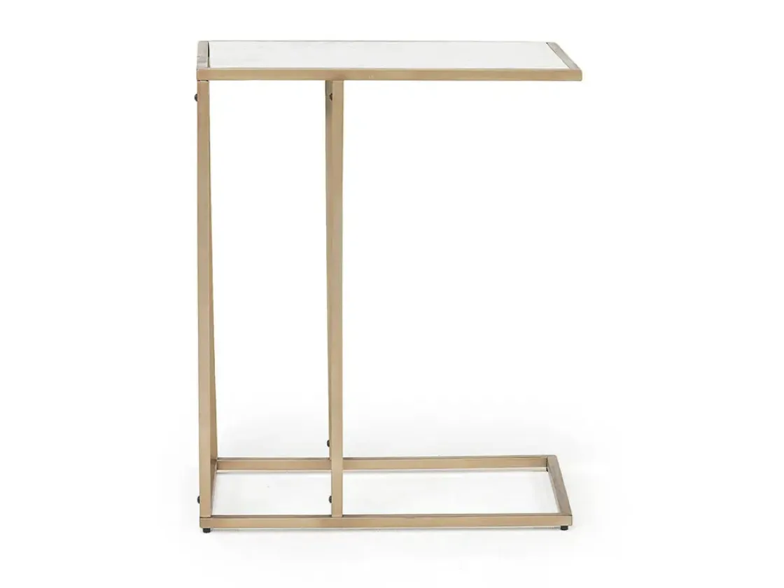 Mor Furniture Lanport Accent Table In Champagne White