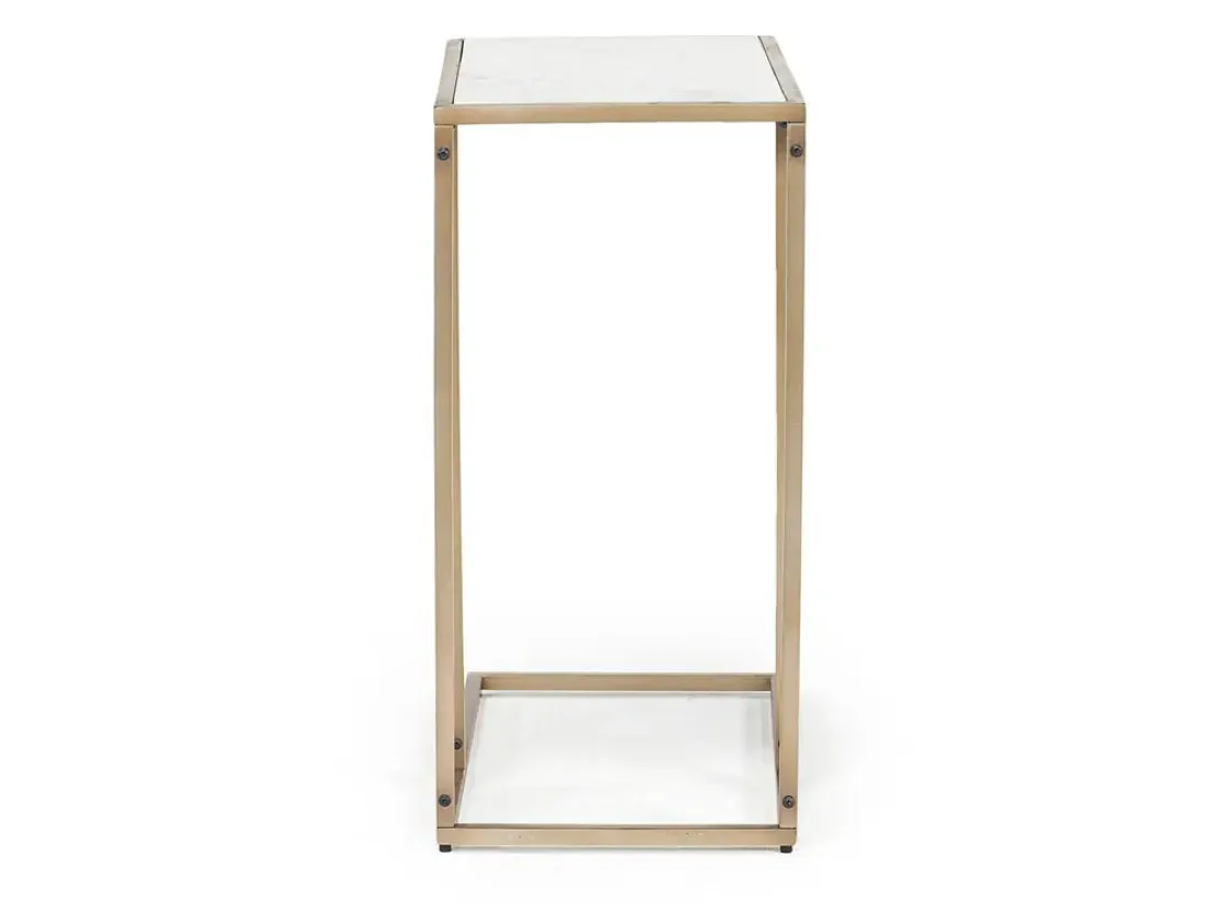 Mor Furniture Lanport Accent Table In Champagne White