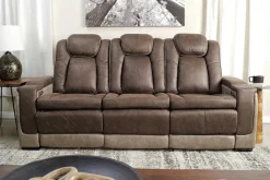 Mor Furniture Lantana 2 Power Sofa In Rocky Gray/Brown