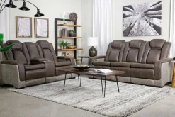 Mor Furniture Lantana 2 Power Sofa In Rocky Gray/Brown