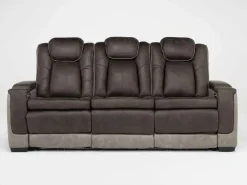 Mor Furniture Lantana 2 Power Sofa In Rocky Gray/Brown
