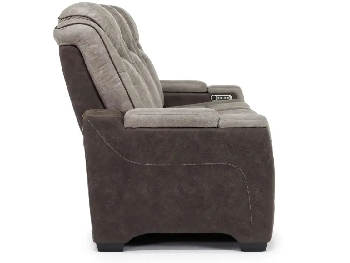 Mor Furniture Lantana 2 Power Sofa In Rocky Gray/Brown