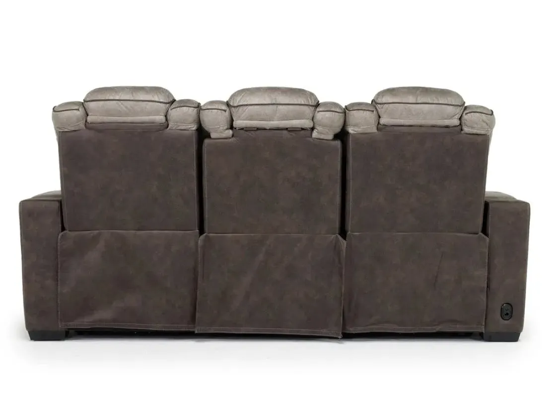 Mor Furniture Lantana 2 Power Sofa In Rocky Gray/Brown