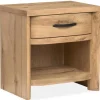 Mor Furniture Laramie 2 Drawer Nightstand In Honey Wheat