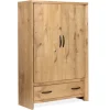 Mor Furniture Laramie Armoire In Honey Wheat