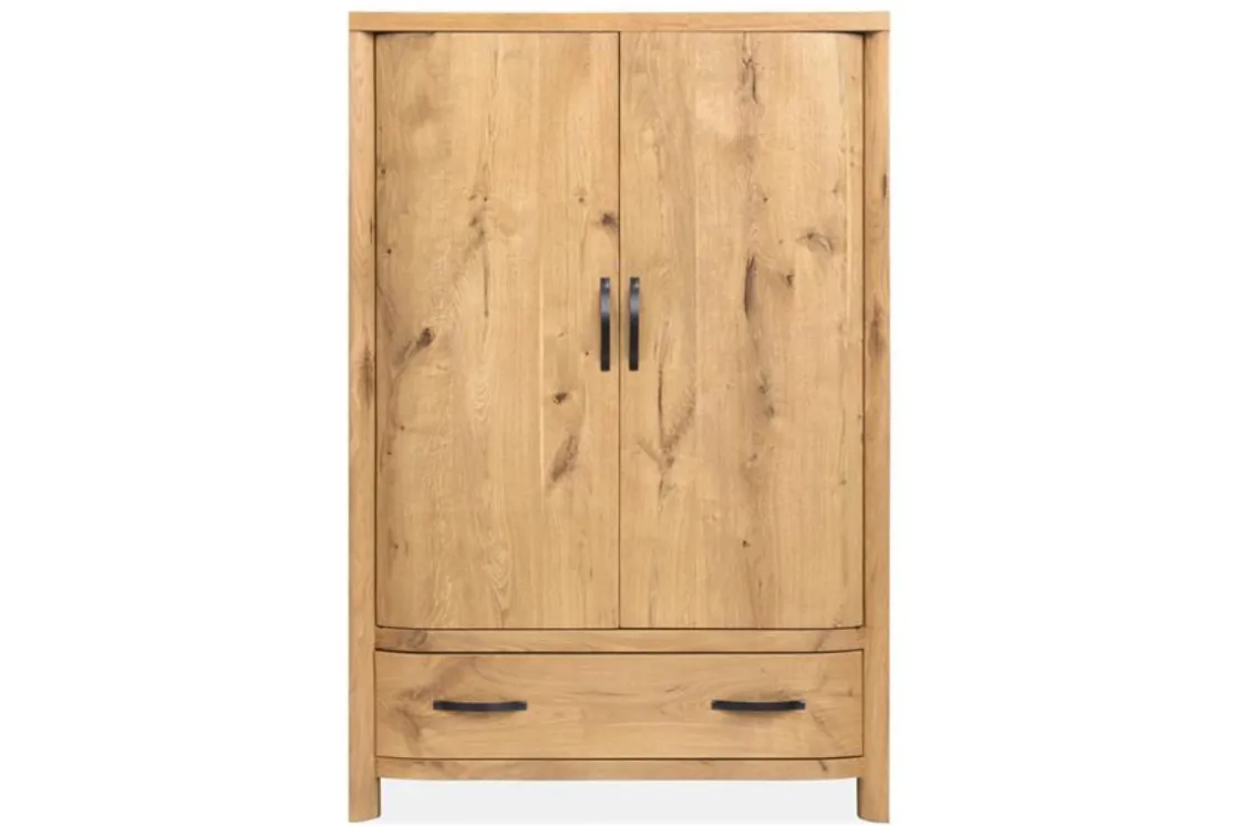 Mor Furniture Laramie Armoire In Honey Wheat