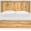 Mor Furniture Laramie Panel Bed In Honey Wheat, Queen