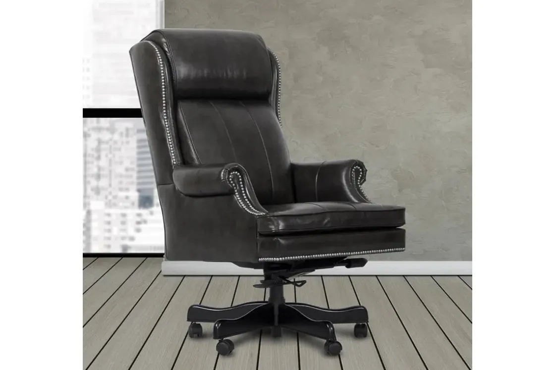 Mor Furniture Leather Office Desk Chair In Alabaster