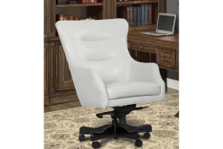 Mor Furniture Leather Office Desk Chair In Alabaster