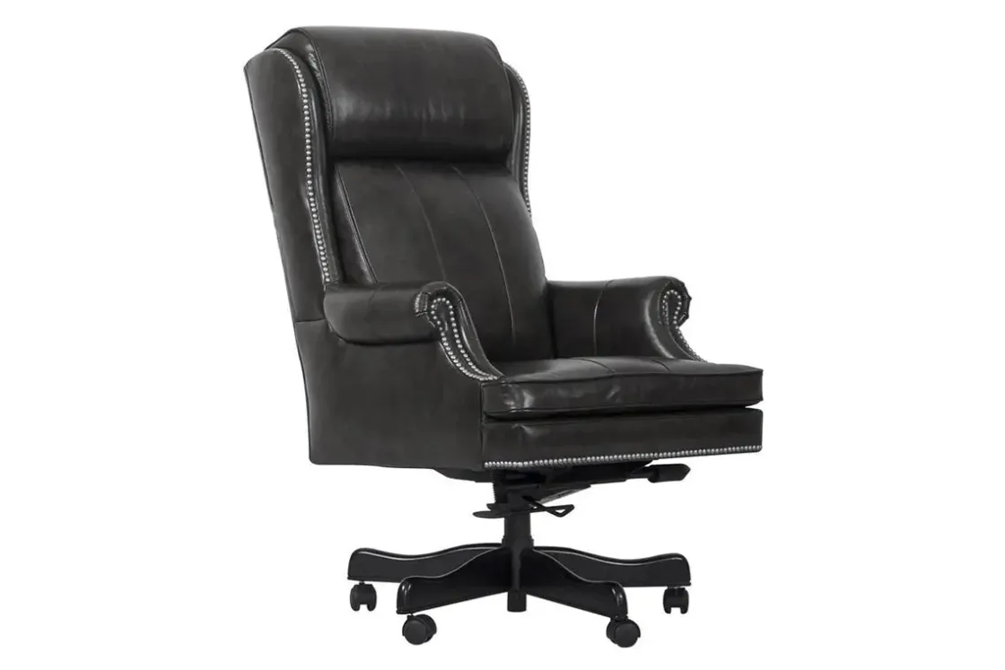 Mor Furniture Leather Office Desk Chair In Alabaster