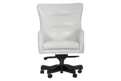 Mor Furniture Leather Office Desk Chair In Alabaster