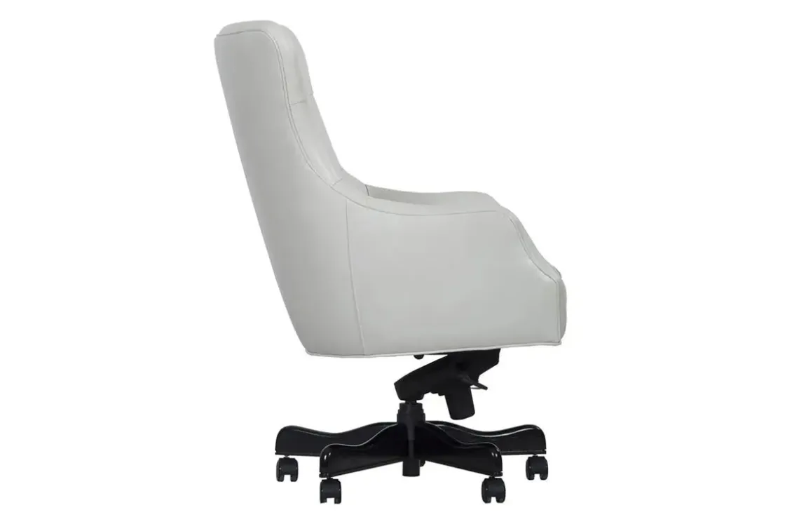 Mor Furniture Leather Office Desk Chair In Alabaster