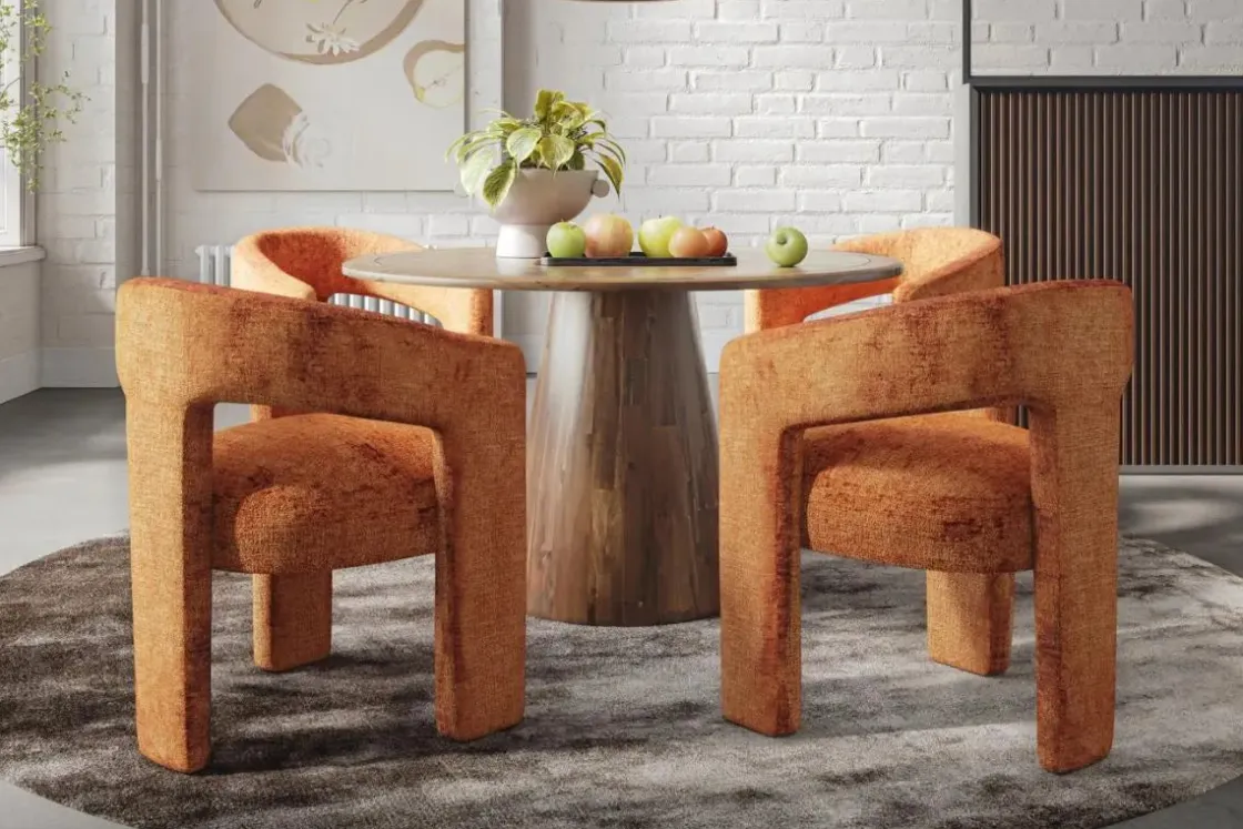 Mor Furniture Leslie Side Chair In Rust