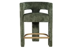 Mor Furniture Leslie Upholstered Counter Height Stool In Rust